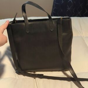 Madewell Small Leather Transport Tote Black